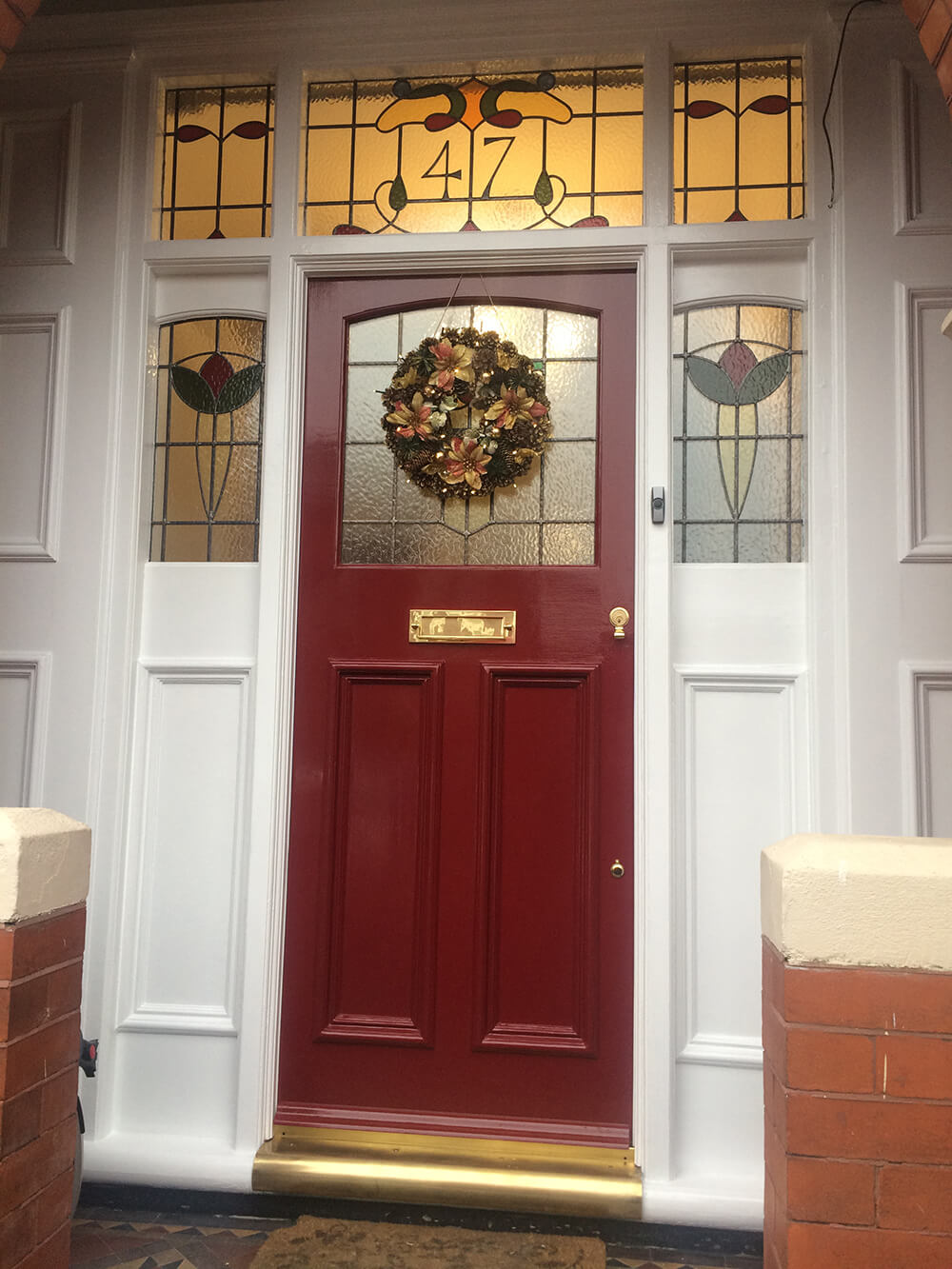 1930s front door and new leaded glass