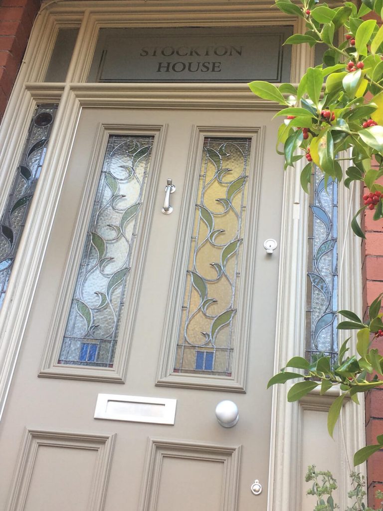 Victorian Front Door with leaded glass