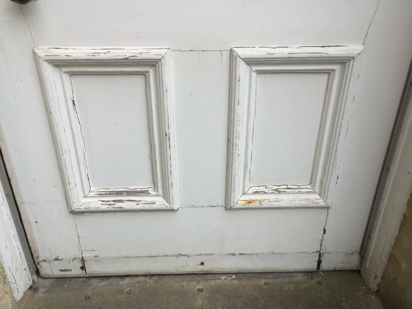 Door panels before restoration