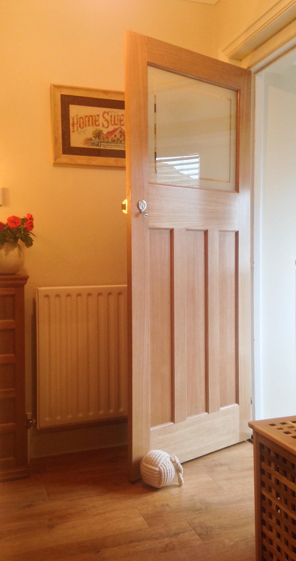 1930s inside door with etched glazing
