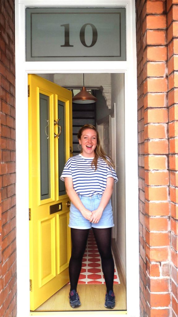 Liz and her Grand Victorian front door in Stretford