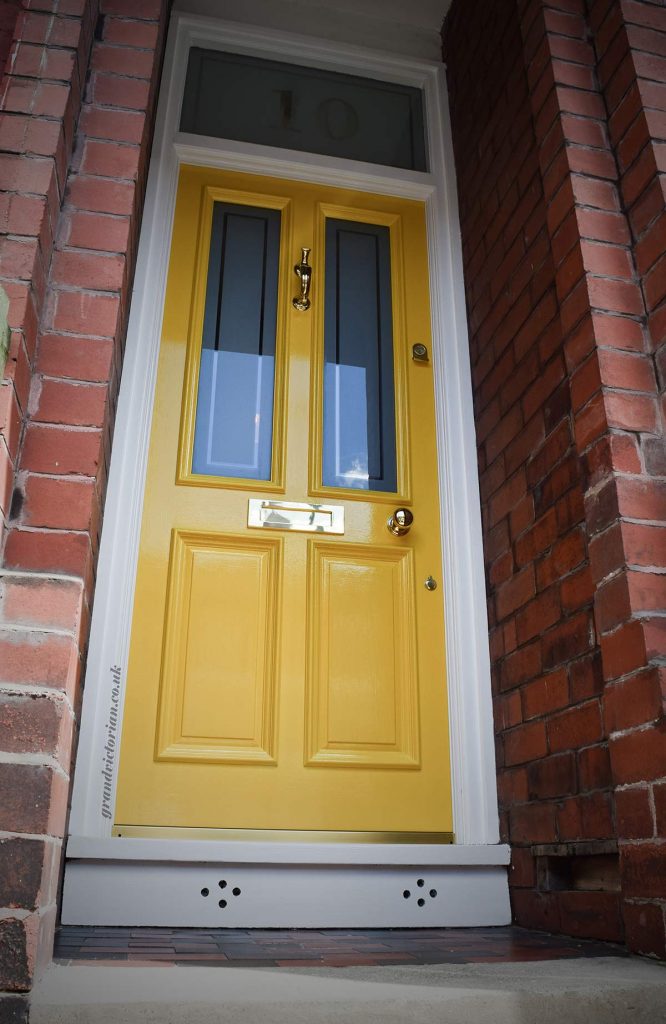 Liz's Yellow Victorian front door in Stretford - 10M328BT