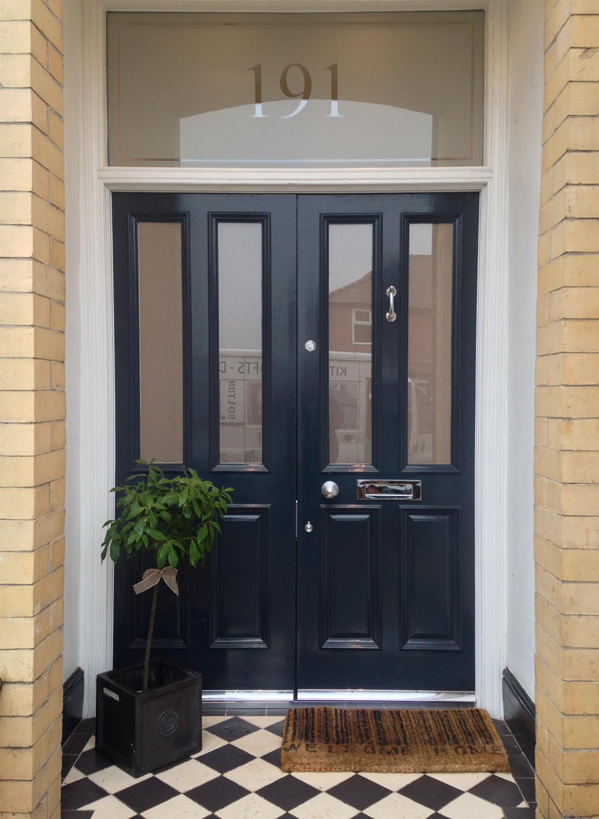 Grand Victorian double front doors