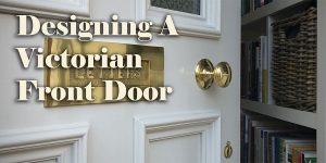Brass door furniture on a Victorian front door in Hale Manchester
