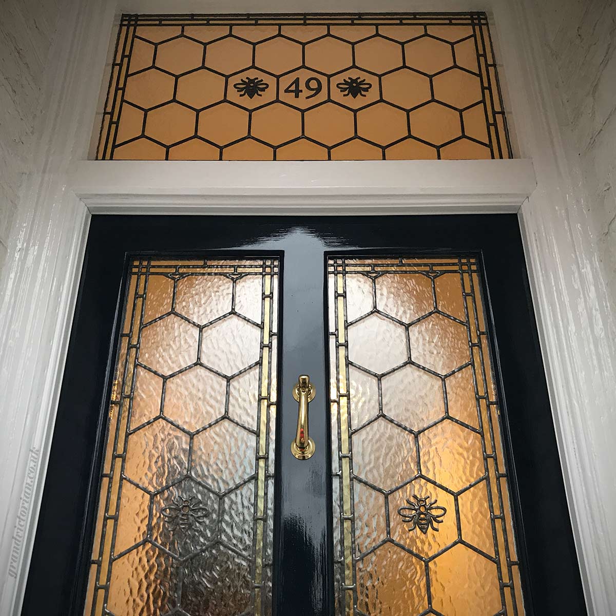 Manchester Bee leaded glass in Altrincham Manchester Bee leaded glass in Altrincham
