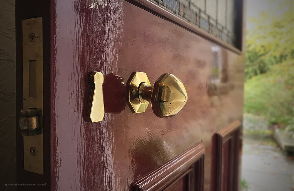 Restored Georgian front door in Derbyshire