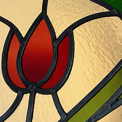 Stained glass after cleaning