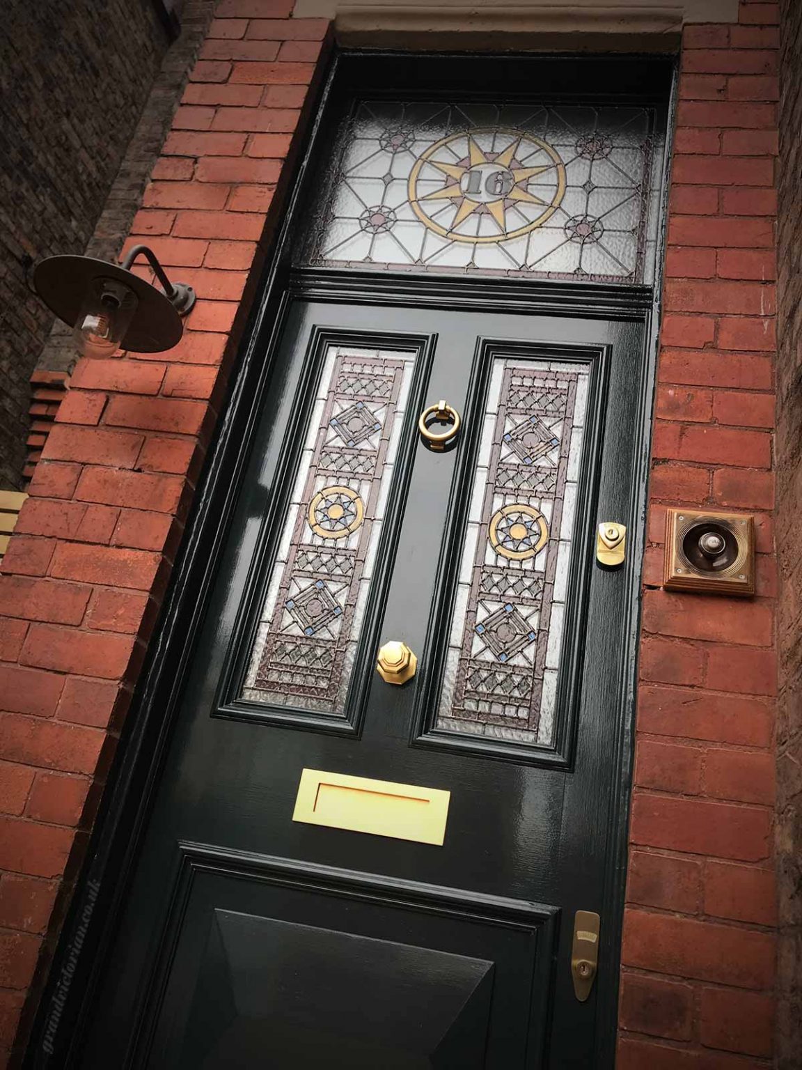 A bespoke Victorian front door painted, glazed and fitted